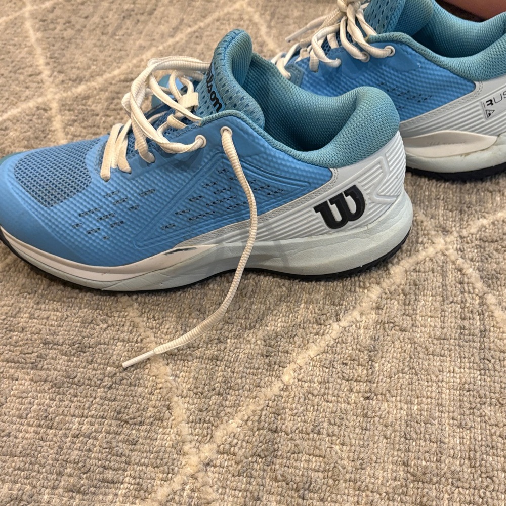 Wilson Women's Light Blue and White Tennis/Pickleball Shoes